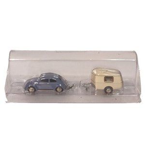 Bub VW Volkswagon Beetle Diecast With Camper 1 Of 1000 1:87 Factory Sealed